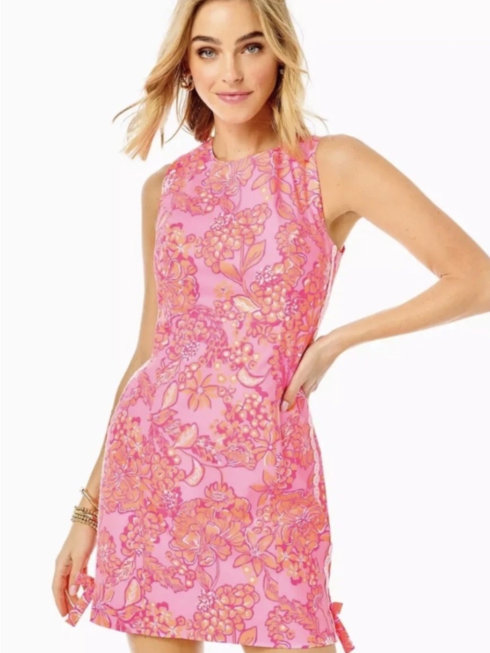 Lilly Pulitzer Pink Floral Mila Sleeveless shift dress Mandevilla baby  NWT 10